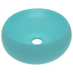 Vidaxl lavabo rond de luxe vert clair mat 40x15 cm c�ramique