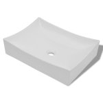 Vidaxl lavabo de salle de bain en céramique blanc brillant Vidaxl lavabo de salle de bain en céramique blanc brillant