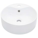 Vidaxl lavabo avec trop - plein 36x13 cm cramique blanc