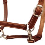 Vidaxl licol licou en cuir rglable pour curie poney marron