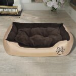 Vidaxl lit pour chiens beige et marron xxl