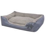 Vidaxl lit pour chiens avec coussin rembourr taille m gris