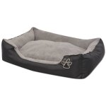 Vidaxl lit pour chiens avec coussin rembourr taille l noir