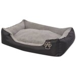 Vidaxl lit pour chiens avec coussin rembourr taille xl noir
