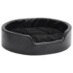 Vidaxl lit pour chiens noir 69x59x19 cm peluche et similicuir
