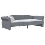 Vidaxl lit avec clairage usb gris clair tissu 90x200 cm