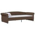Vidaxl lit avec clairage usb marron tissu 90x200 cm