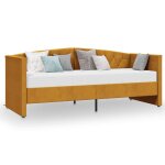 Vidaxl lit avec clairage usb marron velours 90x200 cm