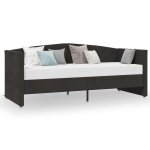 Vidaxl lit avec clairage usb noir velours 90x200 cm