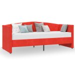 Vidaxl lit avec clairage usb rouge bordeaux velours 90x200 cm
