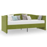 Vidaxl lit avec clairage usb vert clair velours 90x200 cm