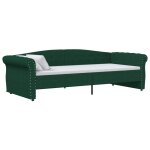Vidaxl lit avec clairage usb vert fonc tissu 90x200 cm