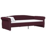 Vidaxl lit avec clairage usb violet tissu 90x200 cm