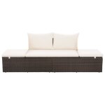 Vidaxl lit de jardin marron 195x60 cm rsine tresse