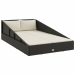 Vidaxl lit de jardin noir 201x139 cm résine tressée Vidaxl lit de jardin noir 201x139 cm résine tressée