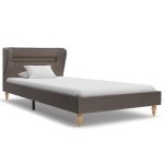 Vidaxl lit avec led et matelas taupe tissu 90 x 200 cm Vidaxl lit avec led et matelas taupe tissu 90 x 200 cm