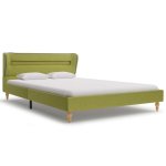 Vidaxl lit avec led et matelas vert tissu 120 x 200 cm Vidaxl lit avec led et matelas vert tissu 120 x 200 cm
