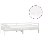 Vidaxl lit avec matelas 90x200 cm blanc bois de pin massif Vidaxl lit avec matelas 90x200 cm blanc bois de pin massif