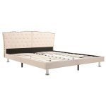 Vidaxl lit avec matelas beige tissu 180x200 cm Vidaxl lit avec matelas beige tissu 180x200 cm