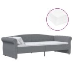 Vidaxl lit avec matelas et éclairage usb gris clair tissu 90x200 cm Vidaxl lit avec matelas et éclairage usb gris clair tissu 90x200 cm
