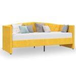 Vidaxl lit avec matelas et éclairage usb jaune velours 90x200 cm Vidaxl lit avec matelas et éclairage usb jaune velours 90x200 cm
