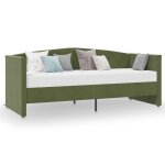 Vidaxl lit avec matelas et clairage usb vert fonc velours 90x200 cm