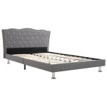 Vidaxl lit avec matelas gris clair tissu 120x200 cm Vidaxl lit avec matelas gris clair tissu 120x200 cm