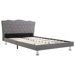 Vidaxl lit avec matelas gris clair tissu 140x200 cm Vidaxl lit avec matelas gris clair tissu 140x200 cm