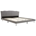 Vidaxl lit avec matelas gris clair tissu 180x200 cm