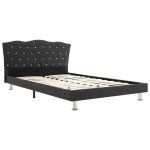 Vidaxl lit avec matelas gris foncé tissu 120x200 cm Vidaxl lit avec matelas gris foncé tissu 120x200 cm