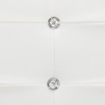 Vidaxl lit avec matelas  mmoire de forme blanc similicuir 140x200 cm