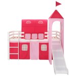 Vidaxl lit mezzanine d'enfants avec toboggan et chelle pin 208x230 cm