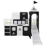 Vidaxl lit mezzanine d'enfants avec toboggan et chelle pin 97x208 cm