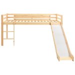 Vidaxl lit mezzanine d'enfants avec toboggan et chelle pin 97x208 cm