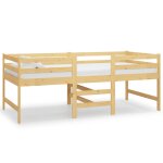 Vidaxl lit mi - haut bois de pin massif 90x200 cm