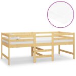 Vidaxl lit mi - haut avec matelas 90x200 cm bois de pin massif