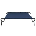 Vidaxl lit de repos d'extérieur tissu bleu Vidaxl lit de repos d'extérieur tissu bleu