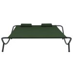 Vidaxl lit de repos d'extérieur tissu vert Vidaxl lit de repos d'extérieur tissu vert