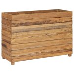 Vidaxl lit sur�lev� 100x40x72 cm bois de teck recycl� et acier