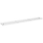 Vidaxl lit surlev  gabion acier galvanis 270x30x10 cm