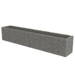 Vidaxl lit sur�lev� � gabion acier galvanis� 540x90x100 cm