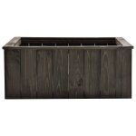Vidaxl lit surlev gris fonc 74x77x30 cm bois de pin massif