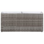 Vidaxl lit surlev de jardin  2 pots 90x20x40 cm rsine tresse gris