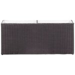Vidaxl lit surlev de jardin  2 pots 90x20x40 cm rsine tresse noir