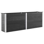 Vidaxl lit sur�lev� de jardin 250x100x91 cm wpc gris