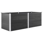 Vidaxl lit sur�lev� de jardin 250x50x91 cm wpc gris