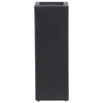 Vidaxl lit surlev de jardin 28x28x80 cm rsine tresse noir