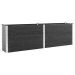 Vidaxl lit surlev de jardin 300x100x91 cm wpc gris