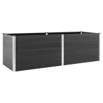 Vidaxl lit surlev de jardin 300x50x91 cm wpc gris