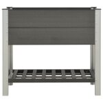 Vidaxl lit surlev de jardin avec tagre 100x50x90 cm wpc gris